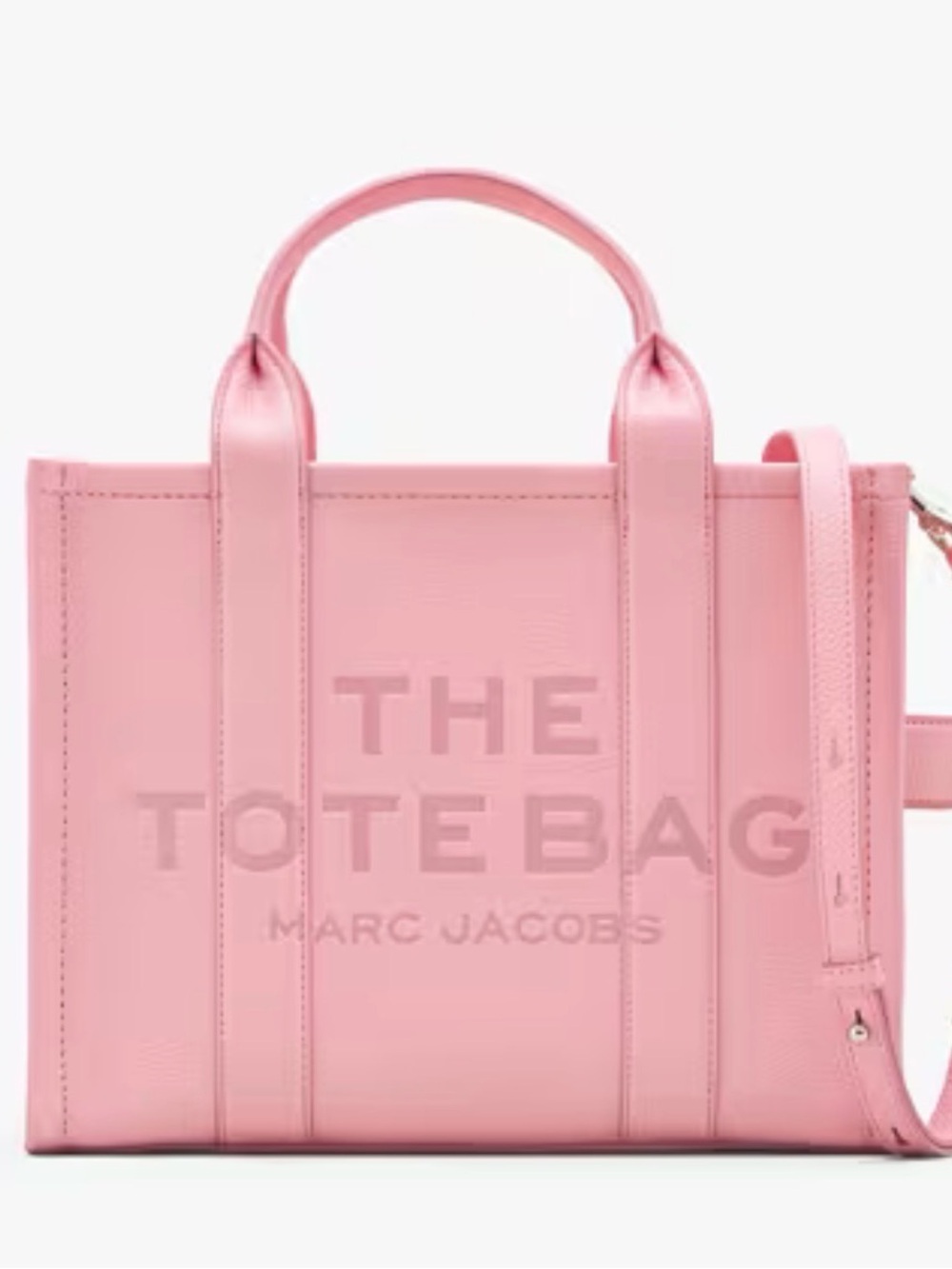 🎀 NWT Marc Jacobs The MEDIUM Leather Tote Bag in Ribbon Pink 🎀